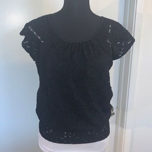 Panhandle Slim Black Lace Top Size Medium